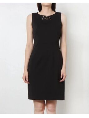 Ivanka Trump Black Sleeveless Sheath Dress